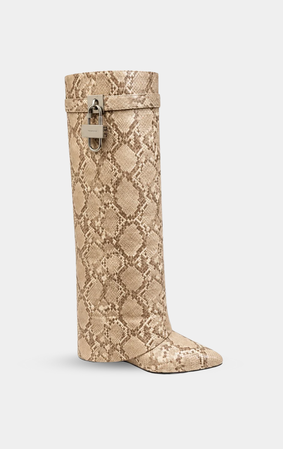 GIVENCHY Shark Lock Boots in Snakeskin