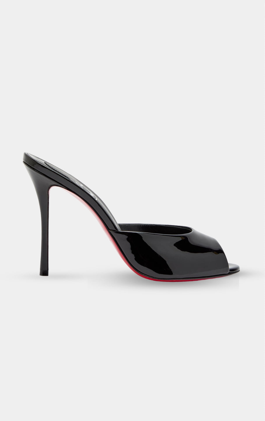 LOUBOUTIN Me Dolly Patent Leather Black Mules