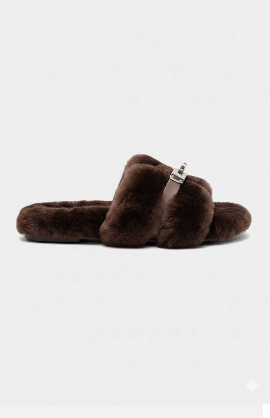 Hermès Oran Shearling Kelly buckle Sandal