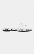 Hermès Oran White Geometric Sandal