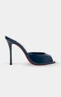 LOUBOUTIN Me Doll Blue Patent Mules