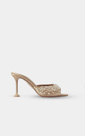 Bisous Embellished Satin Mules 85