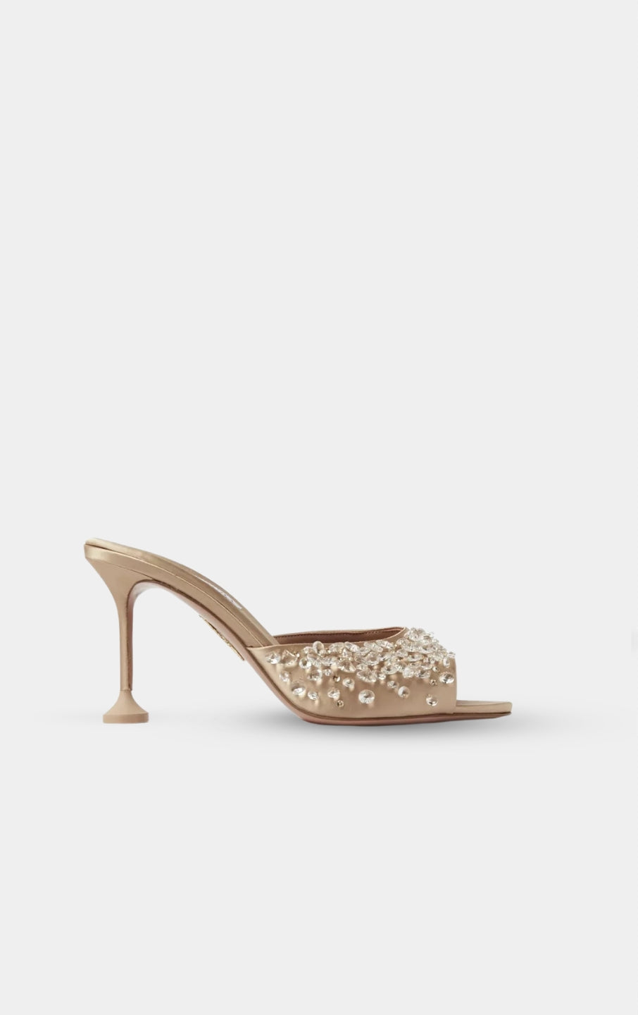 Bisous Embellished Satin Mules 85