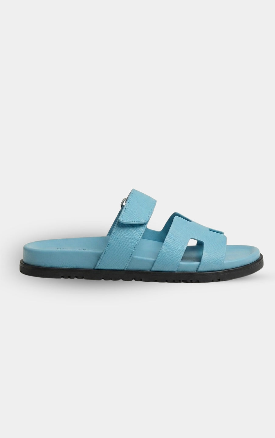 Hermès Chypre Leather Celestial Blue Sandal