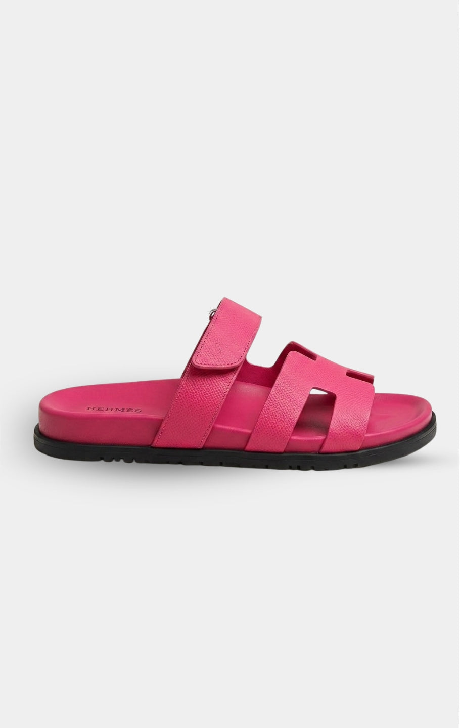 Hermès Chypre Leather Rose Vermillon Sandal