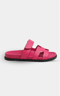 Hermès Chypre Leather Rose Vermillon Sandal