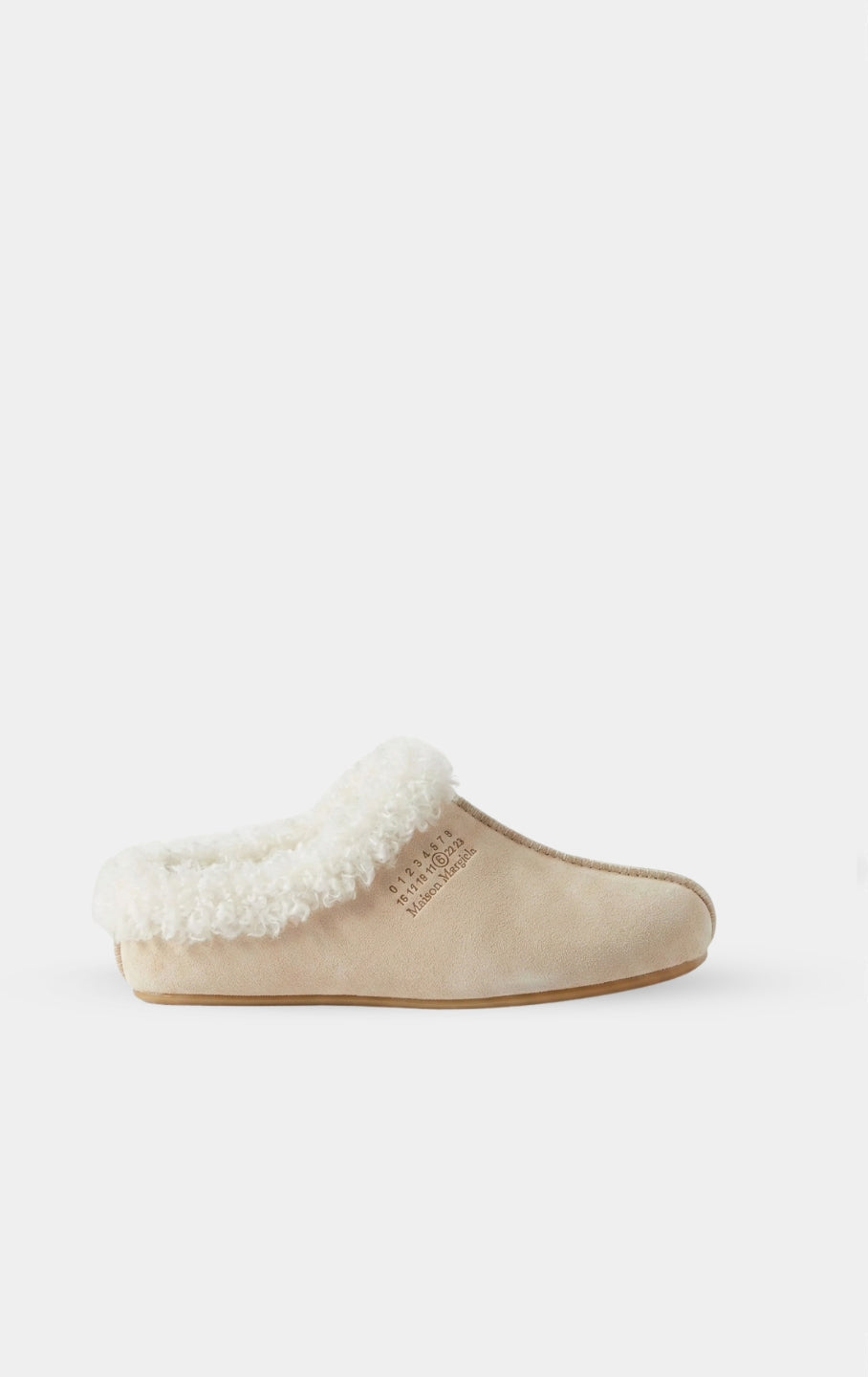 MM6 Maison Margiela faux-shearling Numeric-print slippers