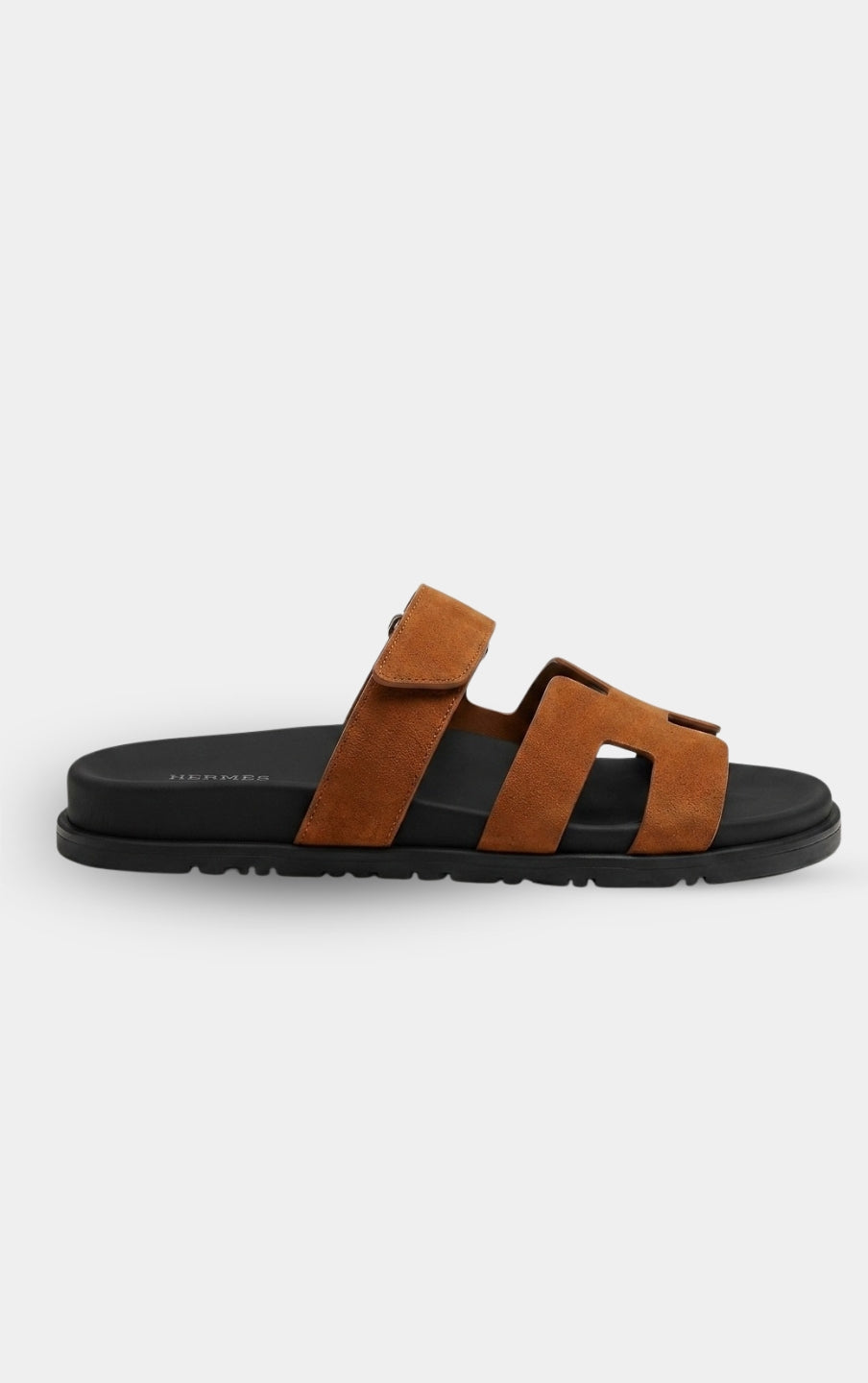 Hermès Chypre Black/Brown Suede Sandal