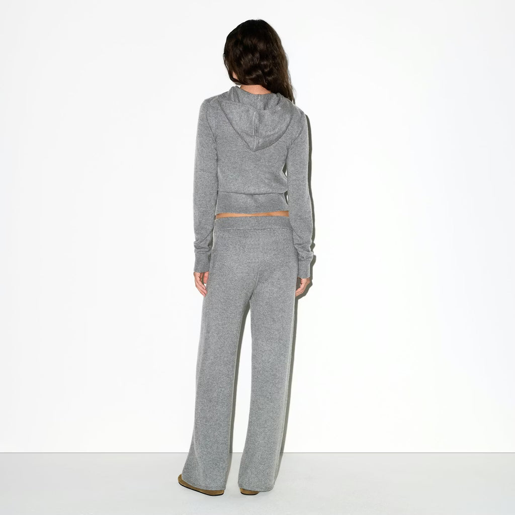 CASHMERE WIDE LEG PANT/JACKET SET