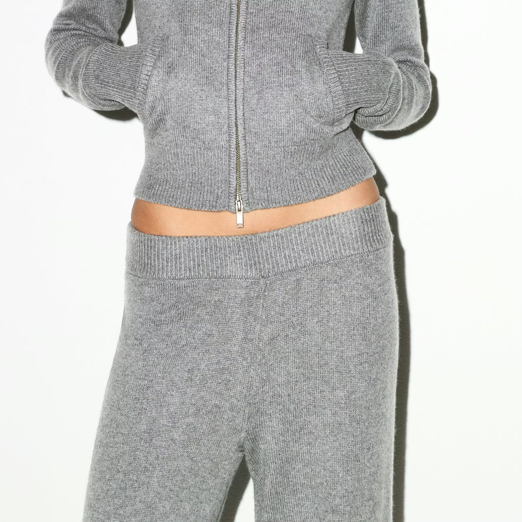 CASHMERE WIDE LEG PANT/JACKET SET