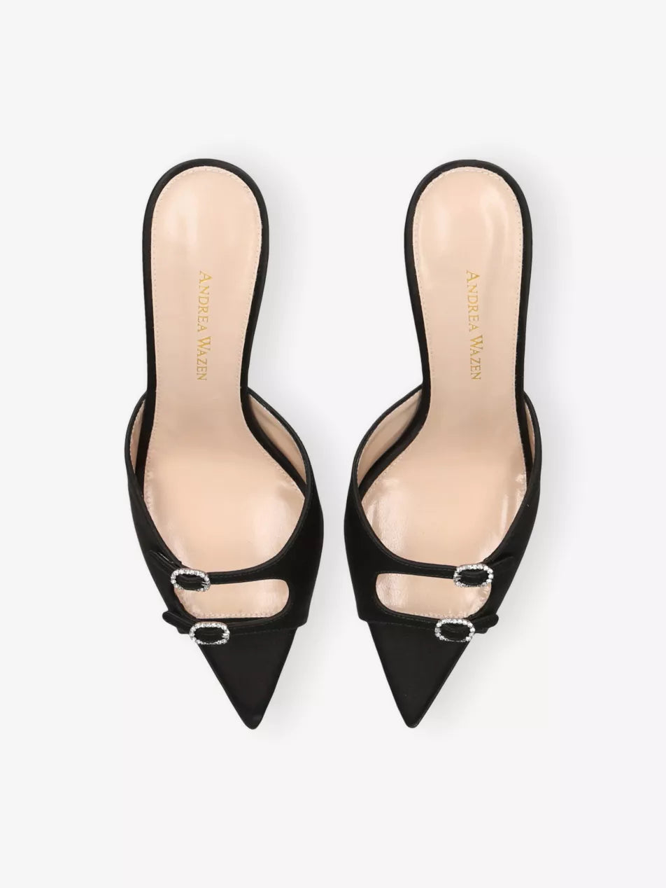 AW Carol Satin Heeled 95 Mules
