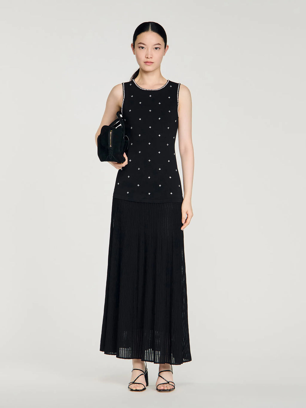Rhinestone Floral Dress