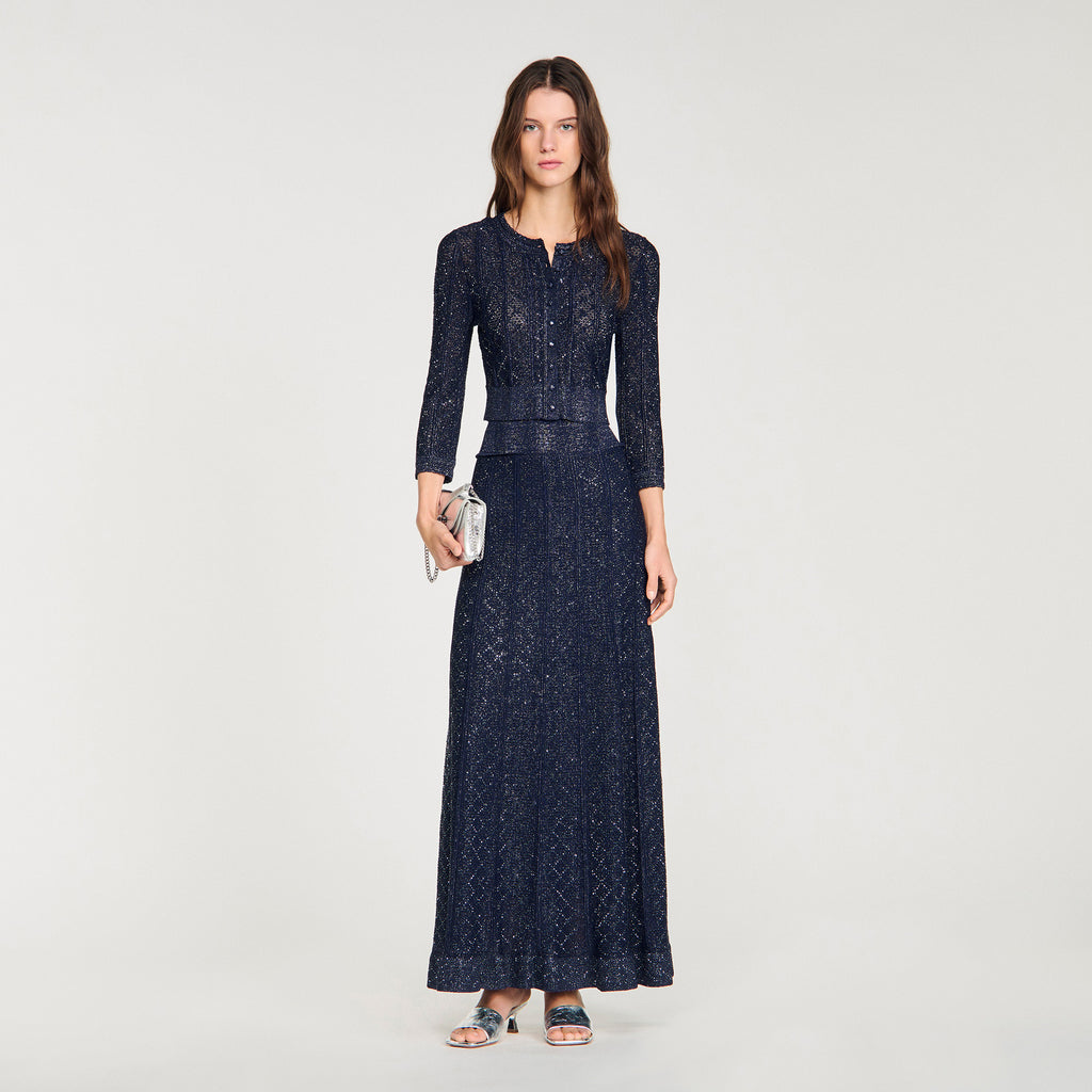 SANDRO RHINESTONE KNIT SET