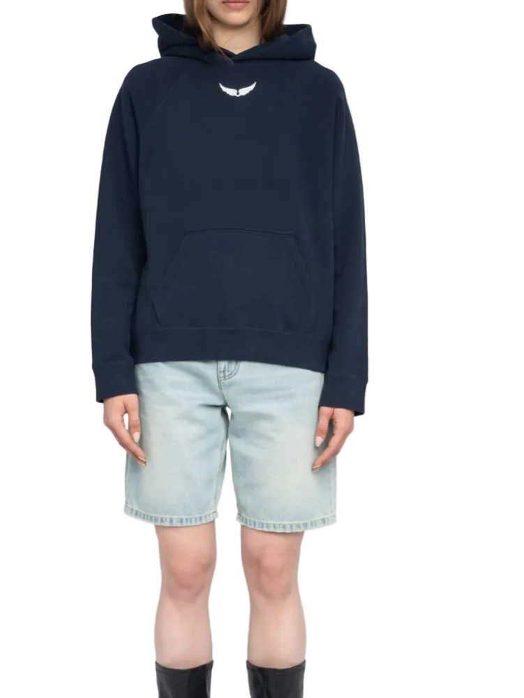 ZV Georgy Navy hoodie with Rhinestone