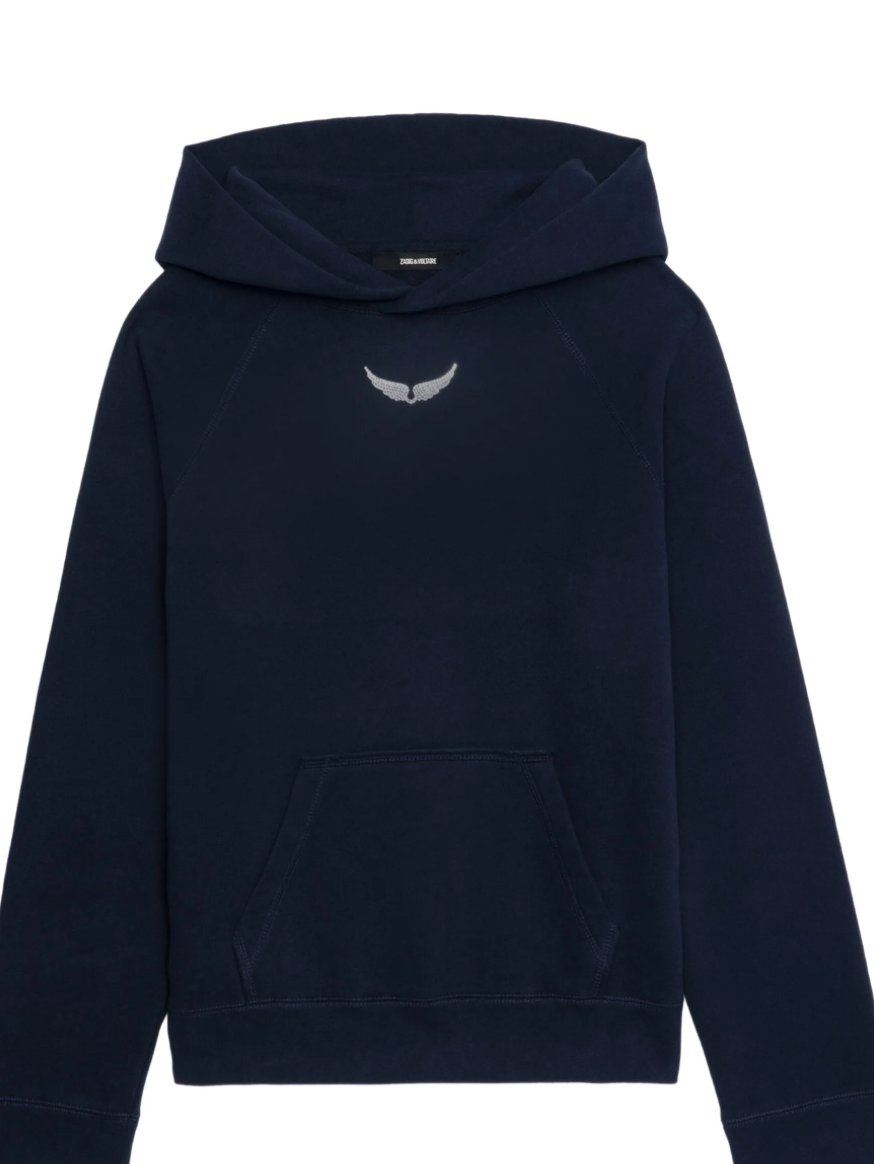 ZV Georgy Navy hoodie with Rhinestone