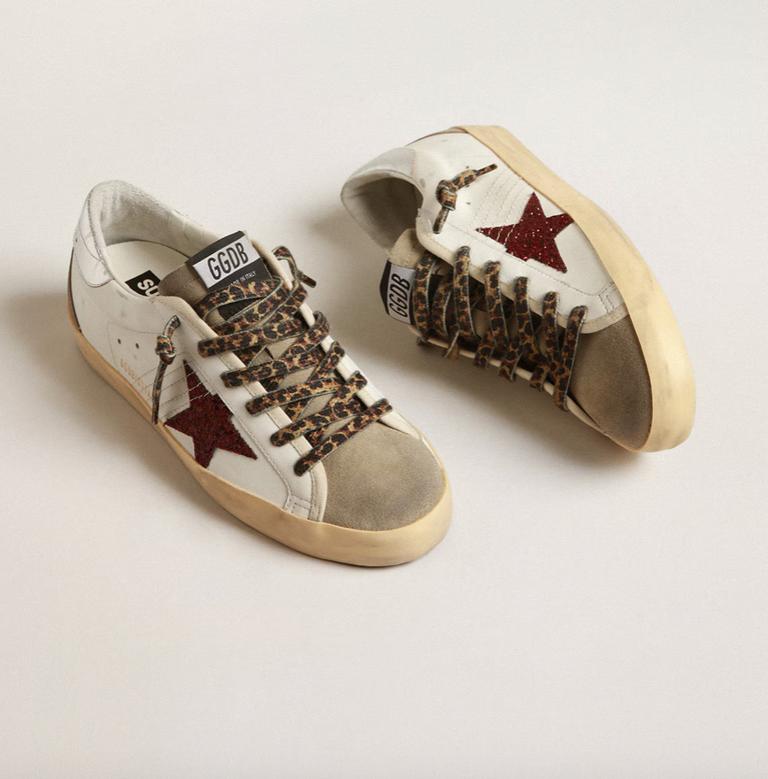 GGDB Super-Star with burgundy glitter star and silver heel tab