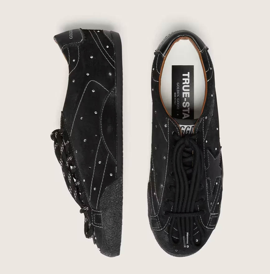 GGDB True-Star in black suede with Swarovski crystals