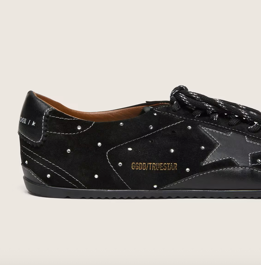 GGDB True-Star in black suede with Swarovski crystals