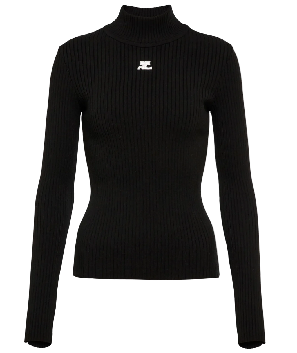 REEDITION RIB KNIT MOCKNECK SWEATER