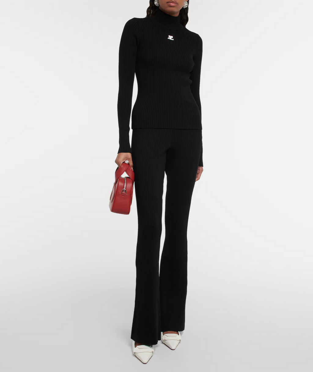 REEDITION RIB KNIT MOCKNECK SWEATER