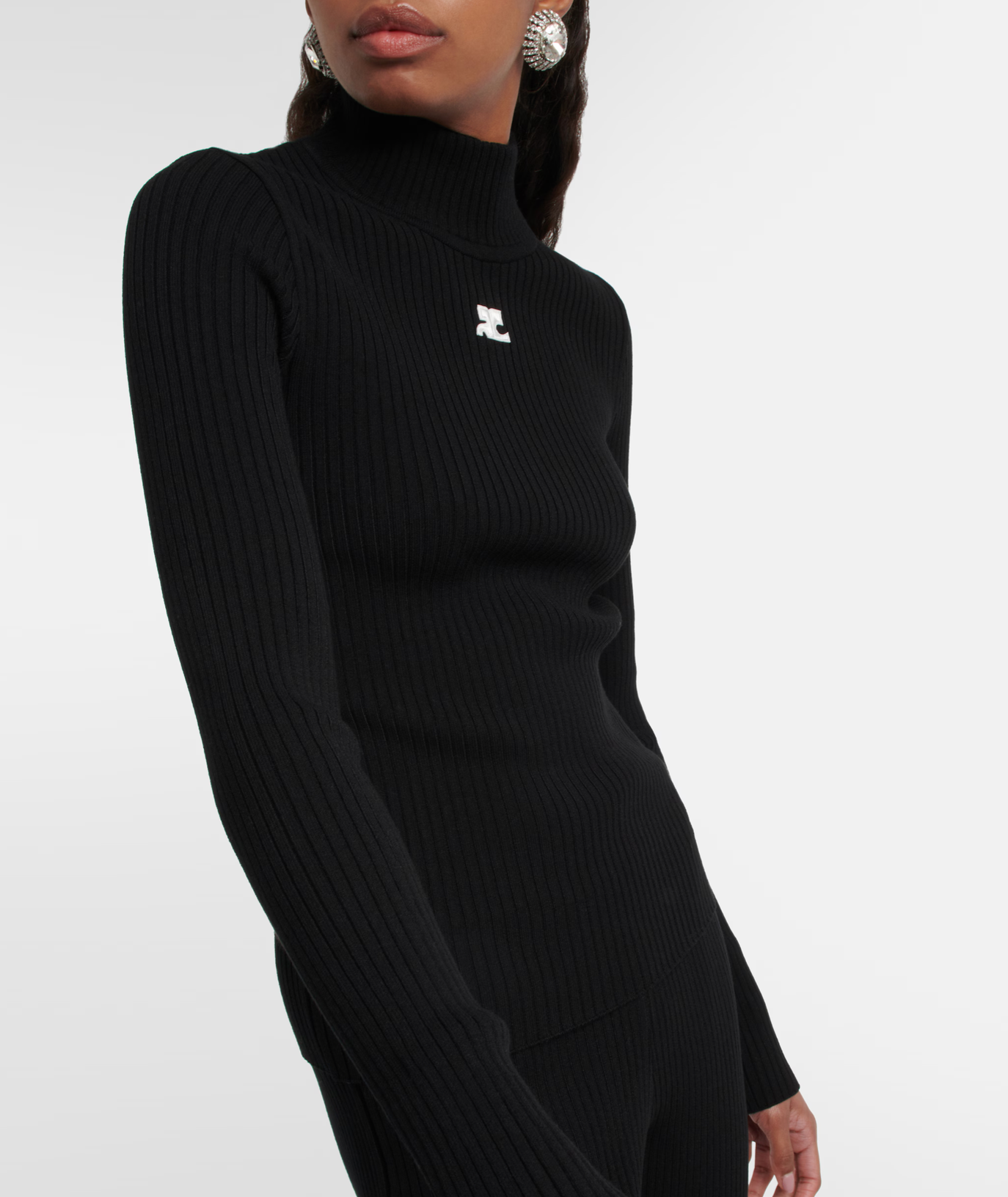 REEDITION RIB KNIT MOCKNECK SWEATER