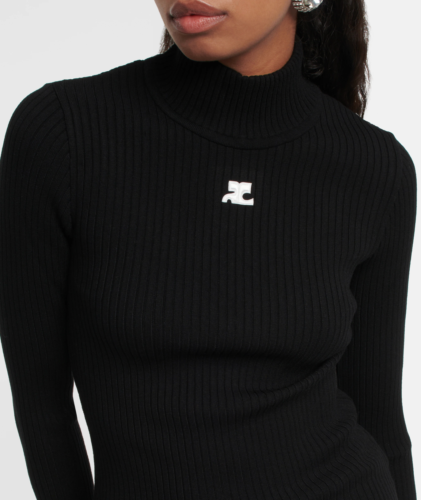 REEDITION RIB KNIT MOCKNECK SWEATER