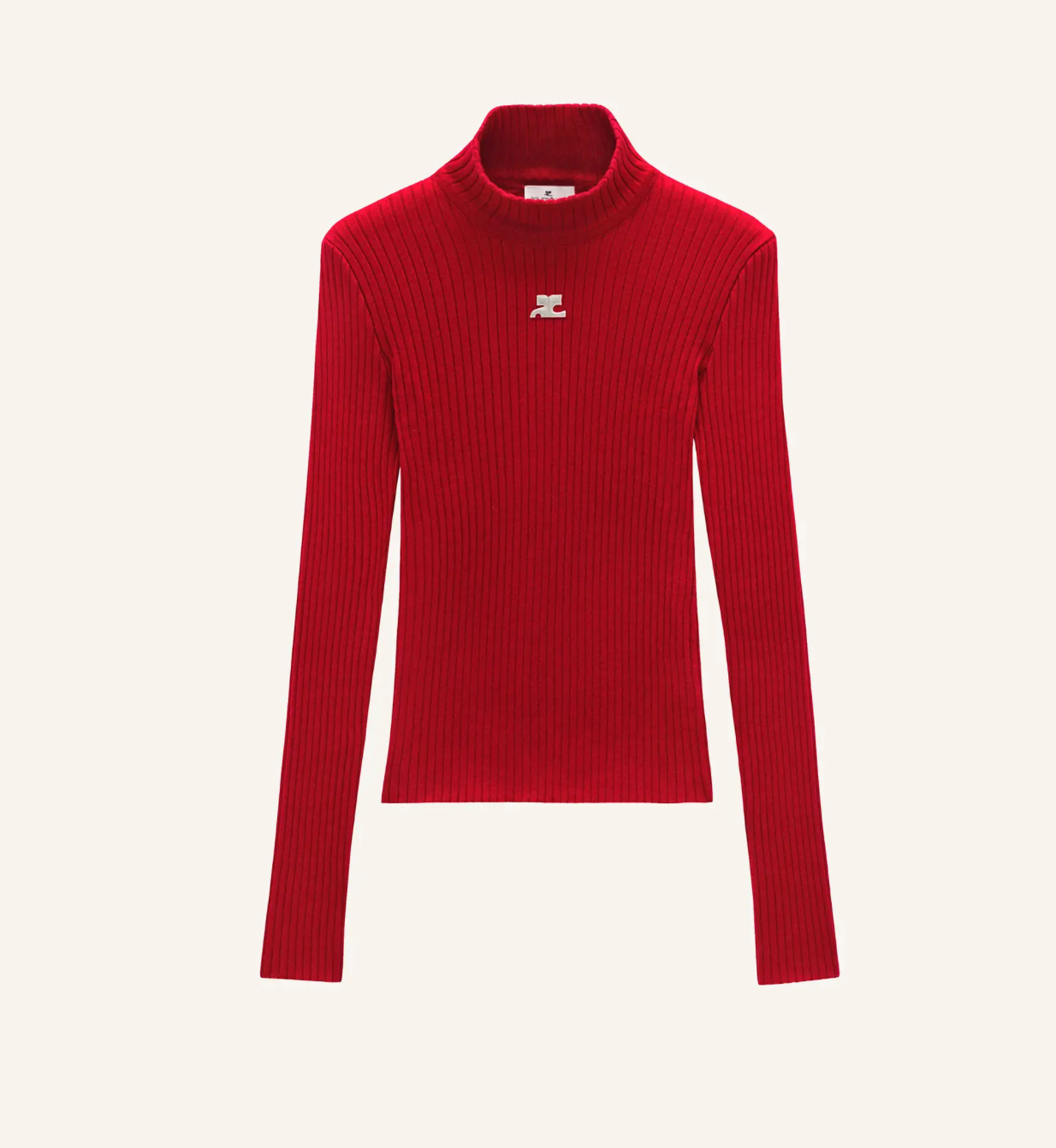 REEDITION RIB KNIT MOCKNECK SWEATER