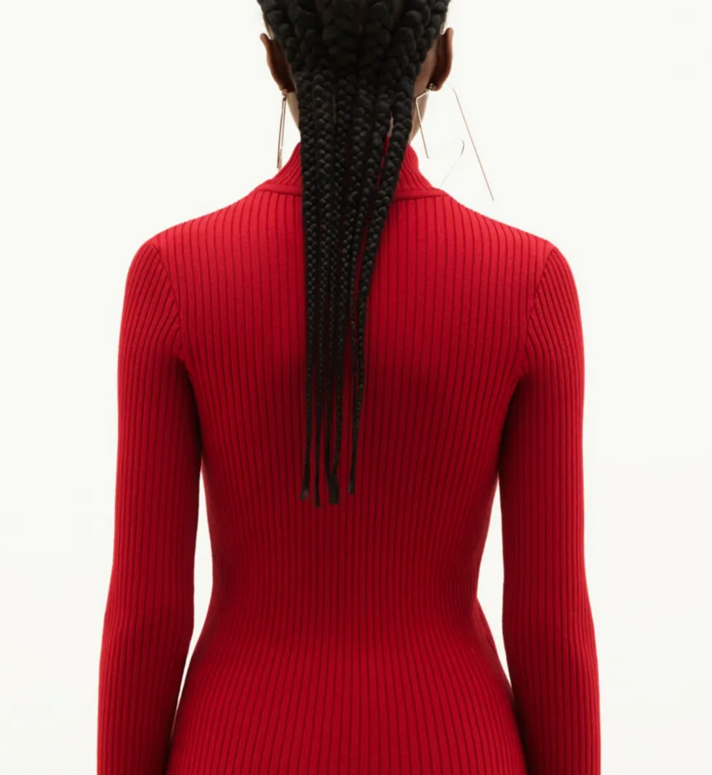REEDITION RIB KNIT MOCKNECK SWEATER