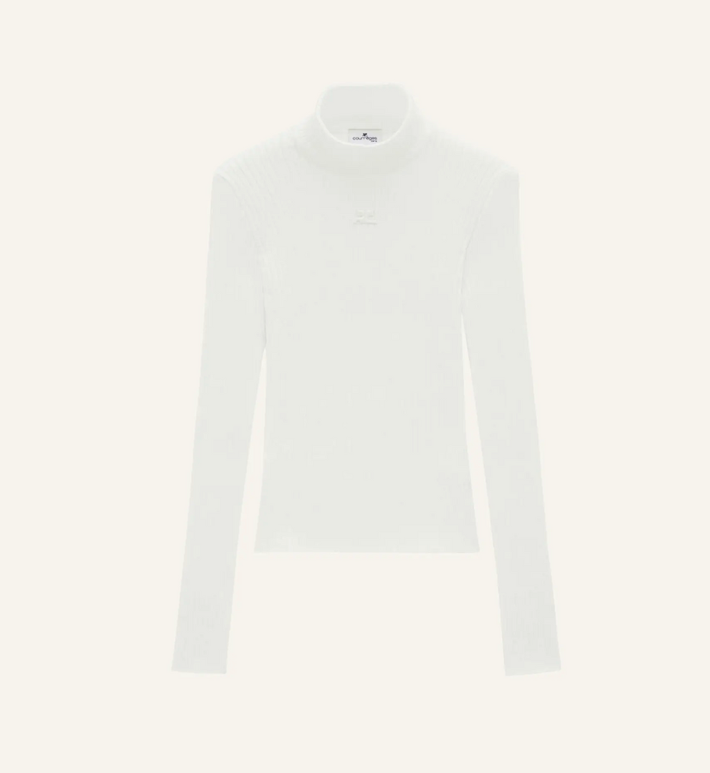 REEDITION RIB KNIT MOCKNECK SWEATER