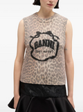 GANNI LEOPARD VEST