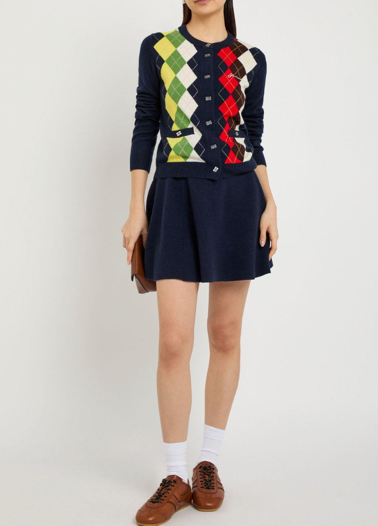 ARGYLE WOOL CARDIGAN