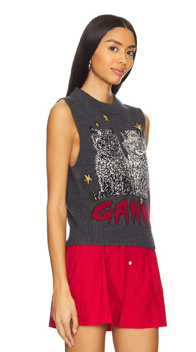 'MIX CATS' WOOL VEST