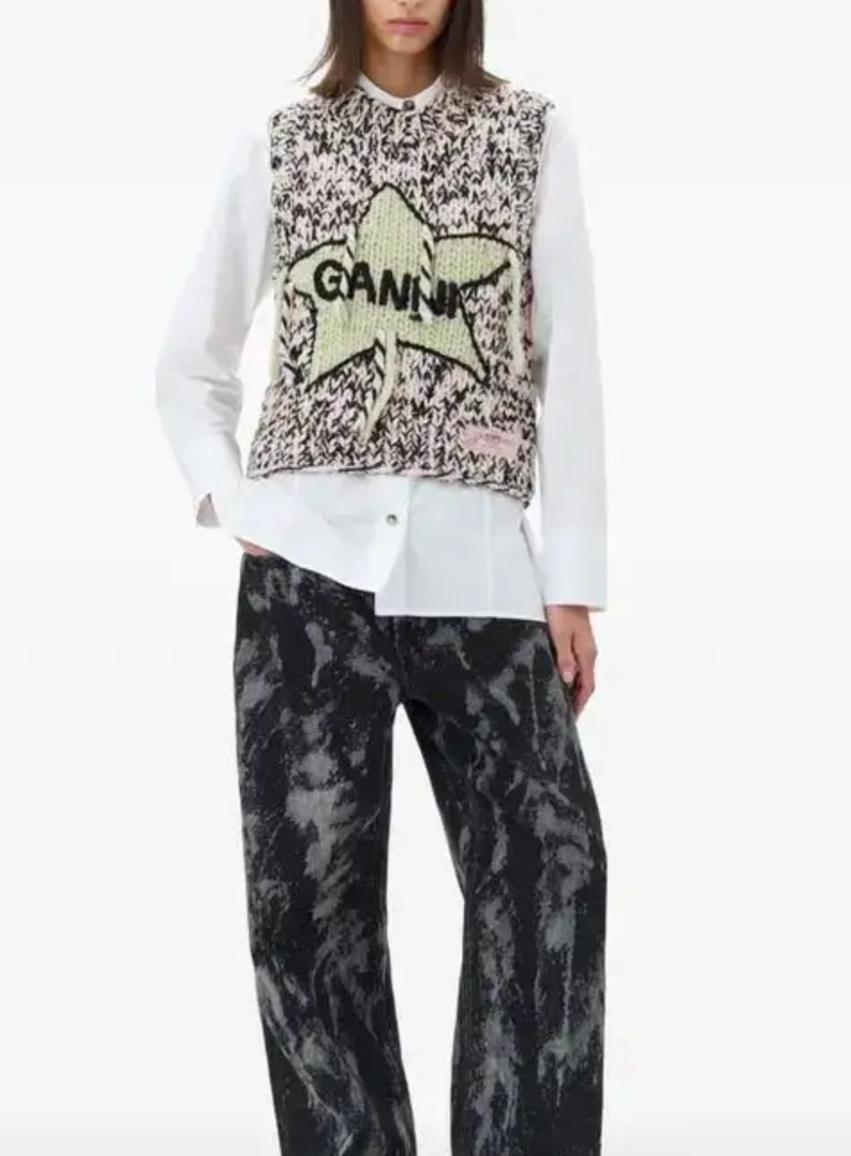 EMBROIDERED SLEEVELESS VEST