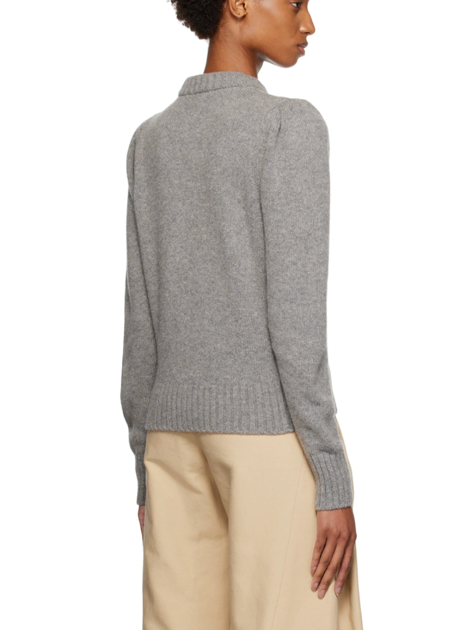 GRAY INTARSIA JUMPER