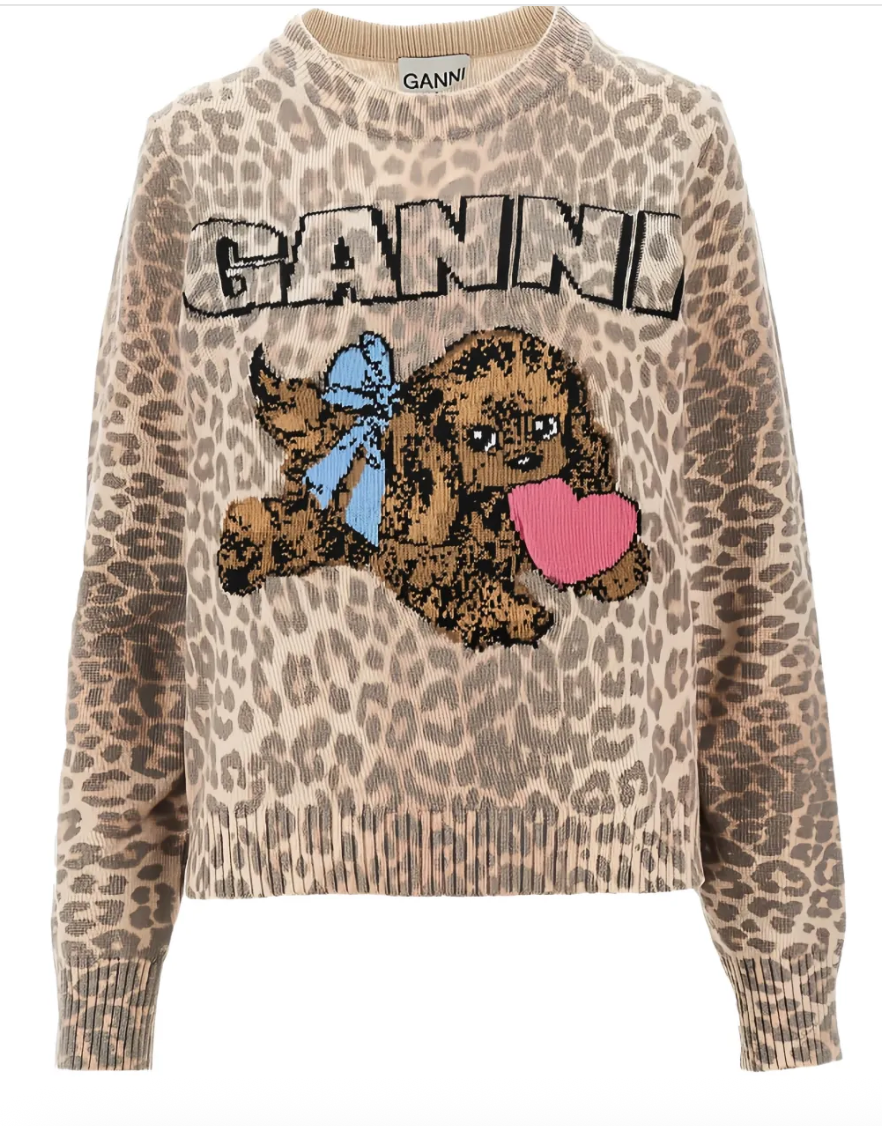 'PUPPY' LEOPARD JUMPER