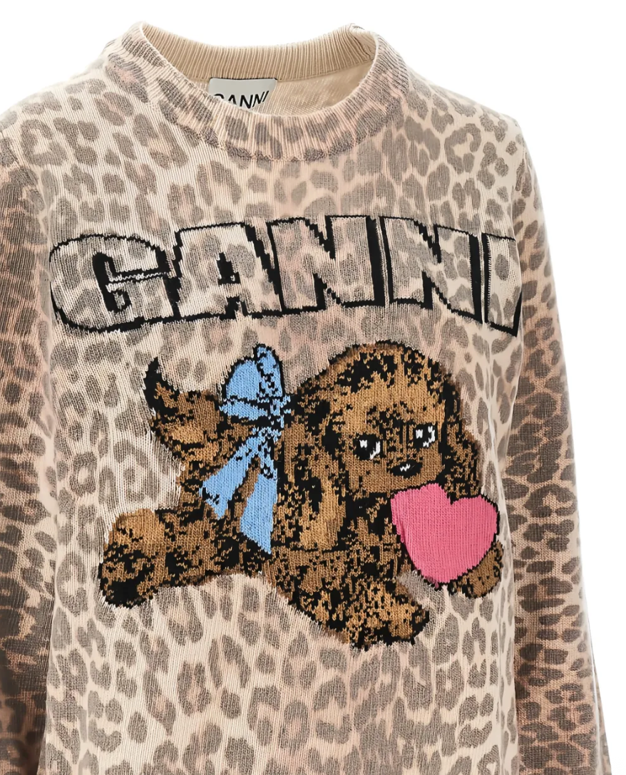 'PUPPY' LEOPARD JUMPER