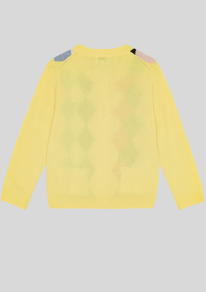 YELLOW CHECK CARDIGAN