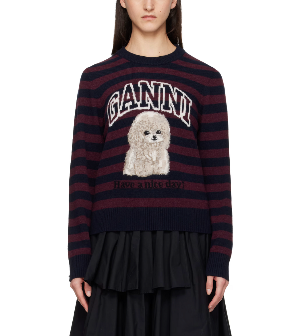 POODLE STRIPE WOOL JUMER