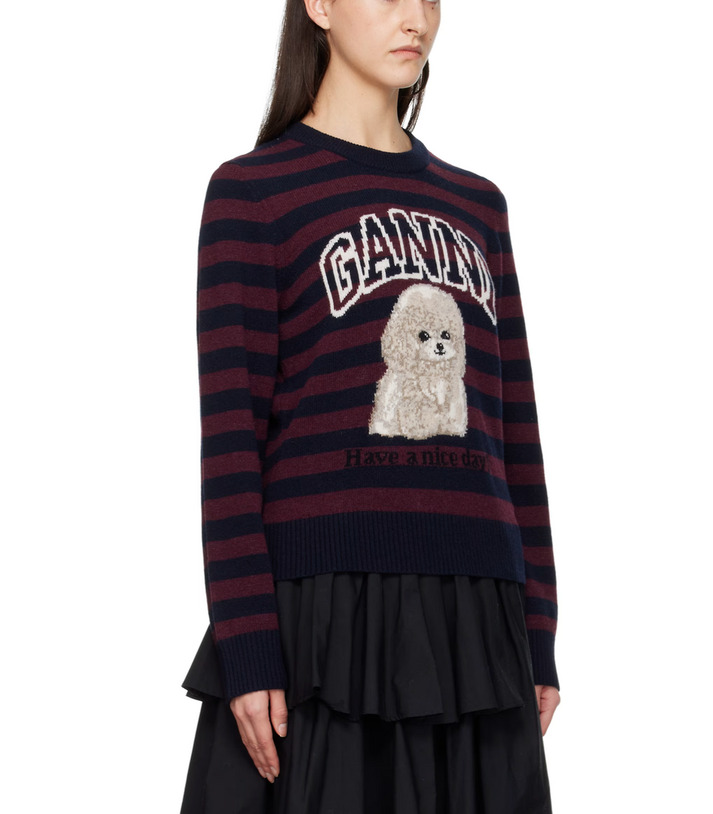 POODLE STRIPE WOOL JUMER