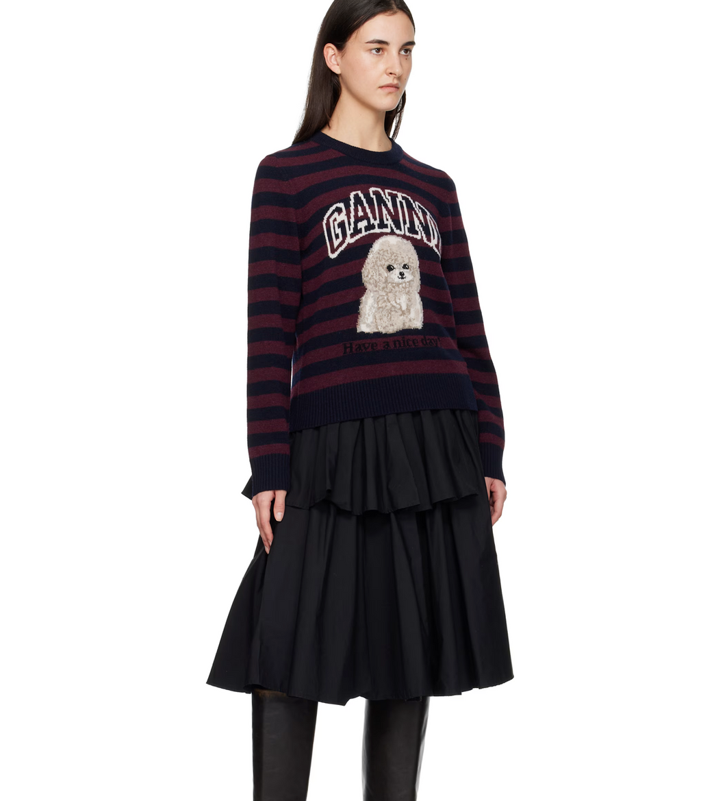 POODLE STRIPE WOOL JUMER