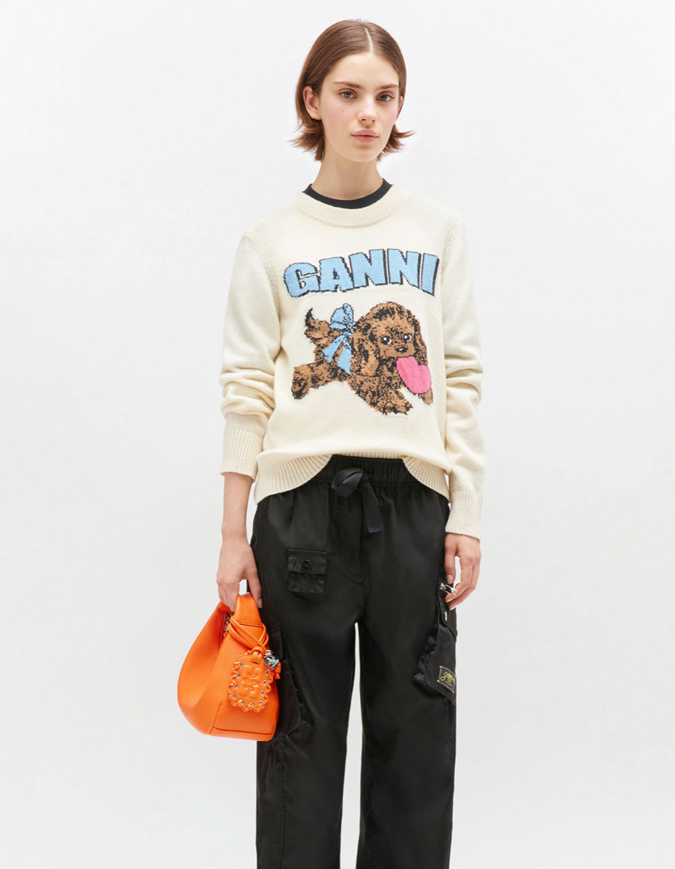IVORY PUPPY WOOL JUMPER
