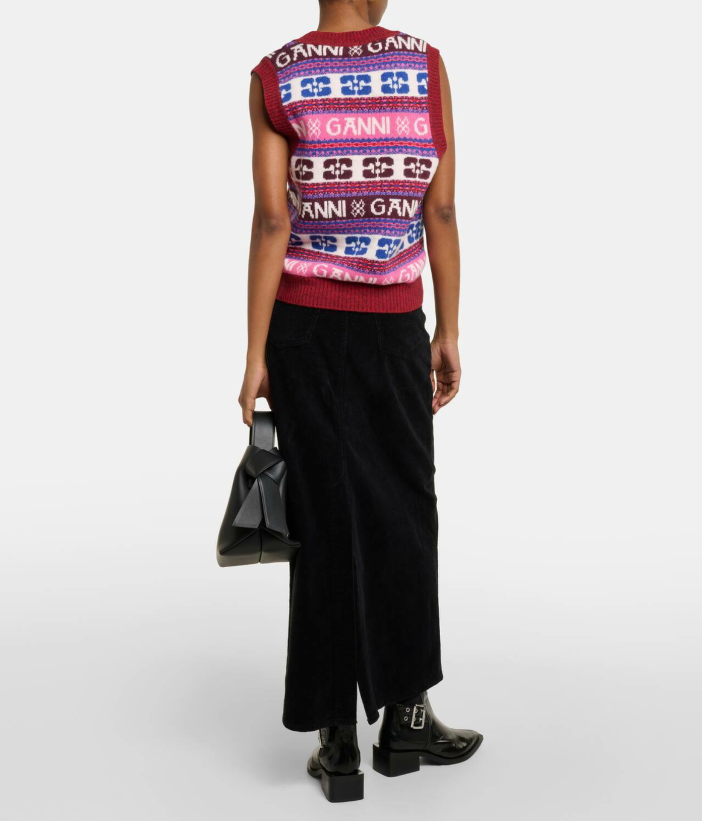 JACQUARD WOOL BLEND VEST