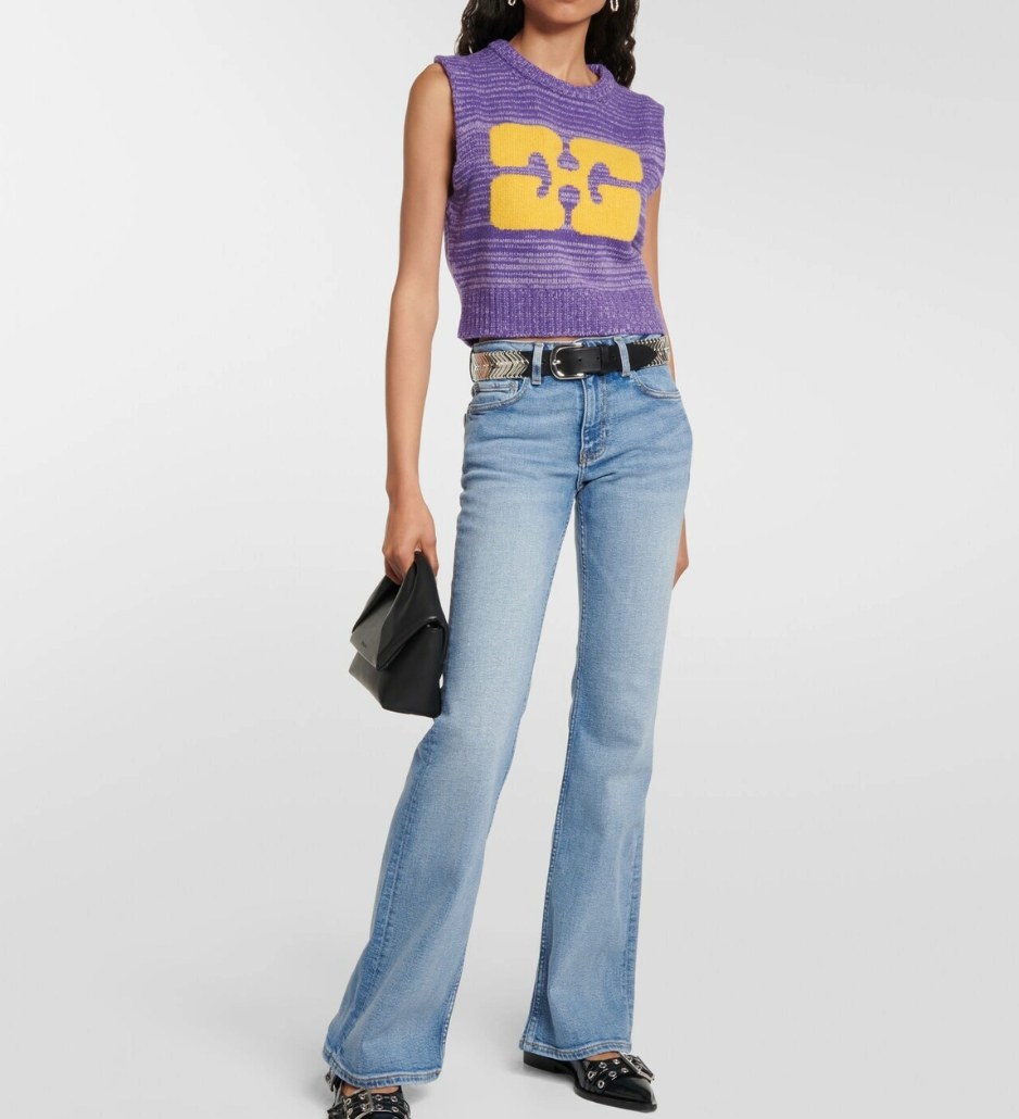 CROPPED WOOL-BLEND VEST