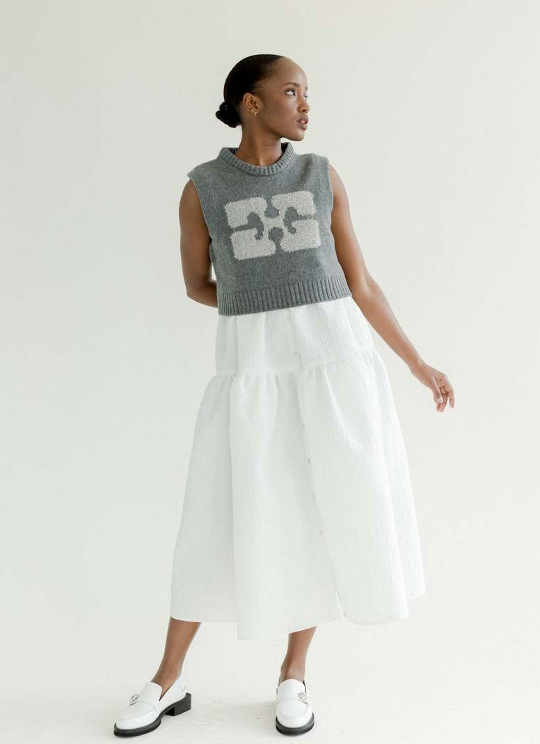 CROPPED WOOL-BLEND VEST