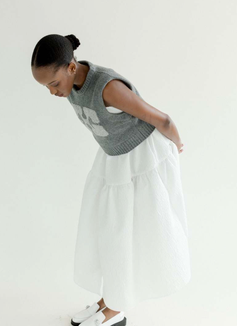 CROPPED WOOL-BLEND VEST