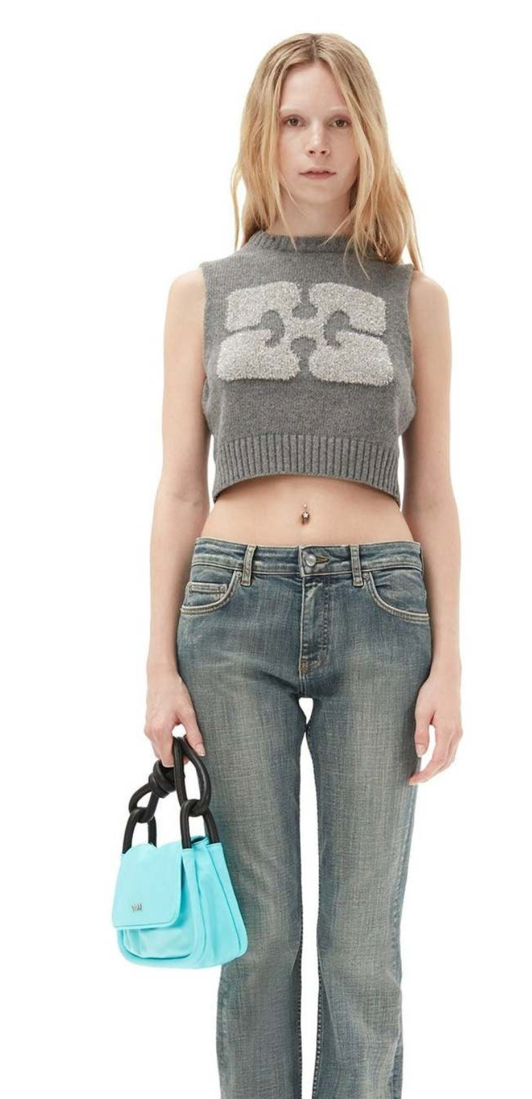 CROPPED WOOL-BLEND VEST