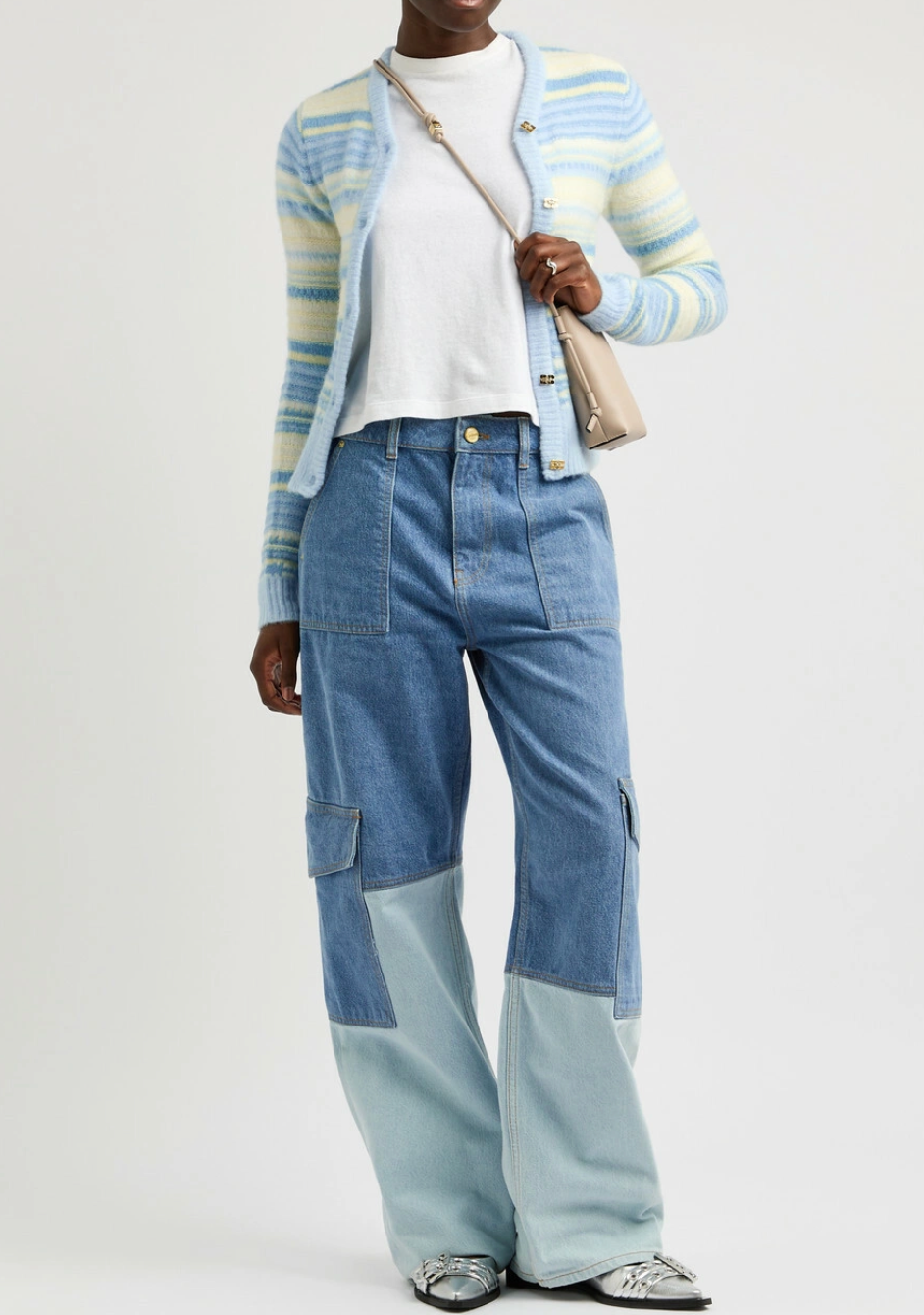 ALPACA AND WOOL BLEND CARDIGAN STRIPE