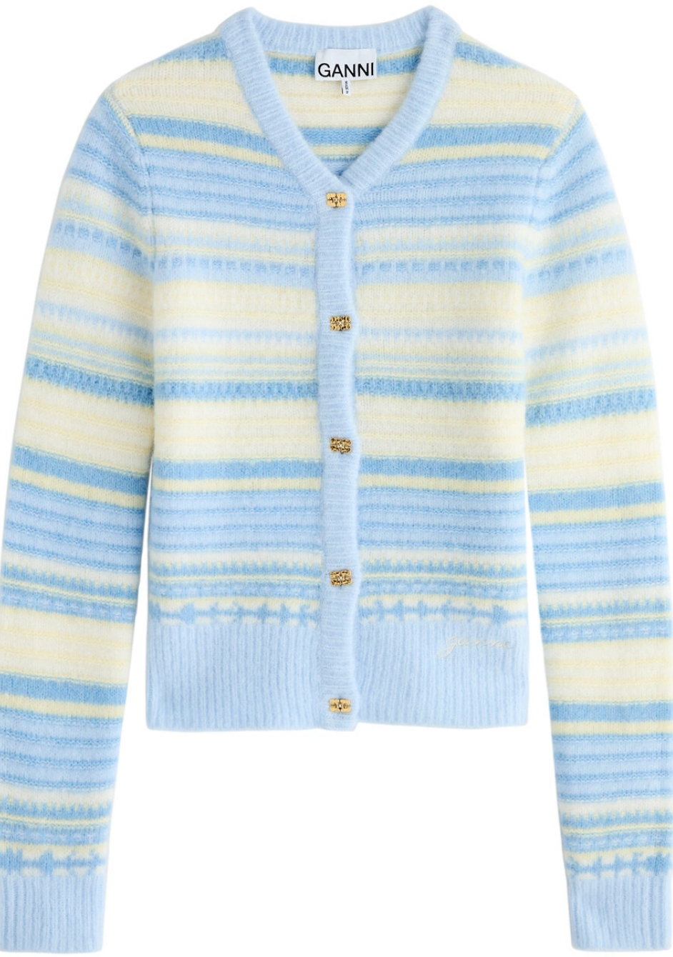 ALPACA AND WOOL BLEND CARDIGAN STRIPE