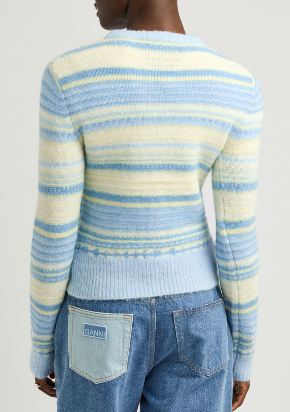 ALPACA AND WOOL BLEND CARDIGAN STRIPE