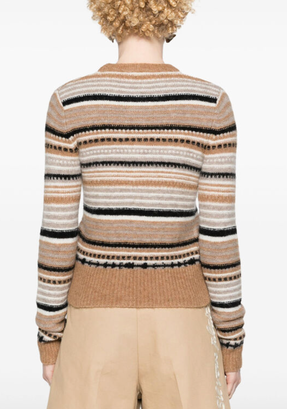 ALPACA AND WOOL BLEND CARDIGAN STRIPE